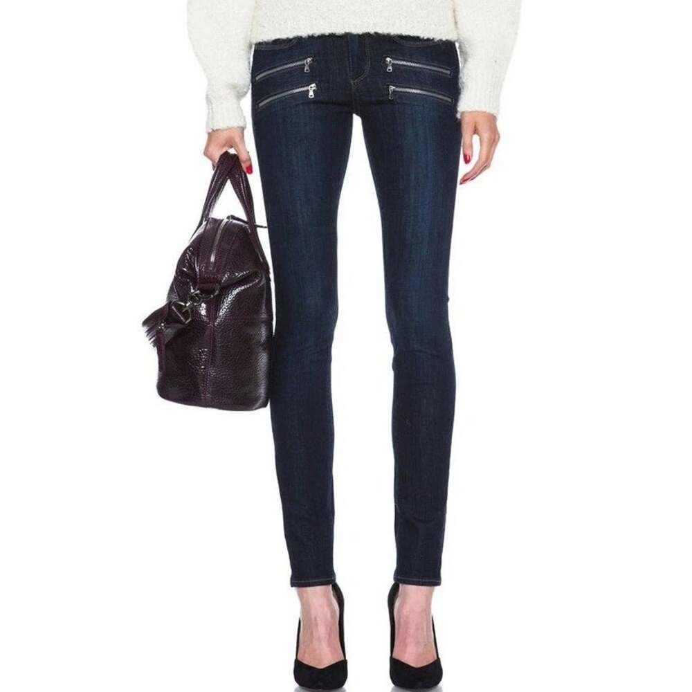 Paige Size 27 Edgemont Skinny Jeans Low Rise Y2k Dark Wash Edgy Back To School